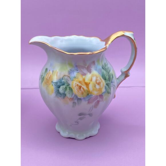 VTG Bareuther Porcelain Creamer Sugar Bowl Waldassen Bavaria Germany Hand Paint - Picture 4 of 12